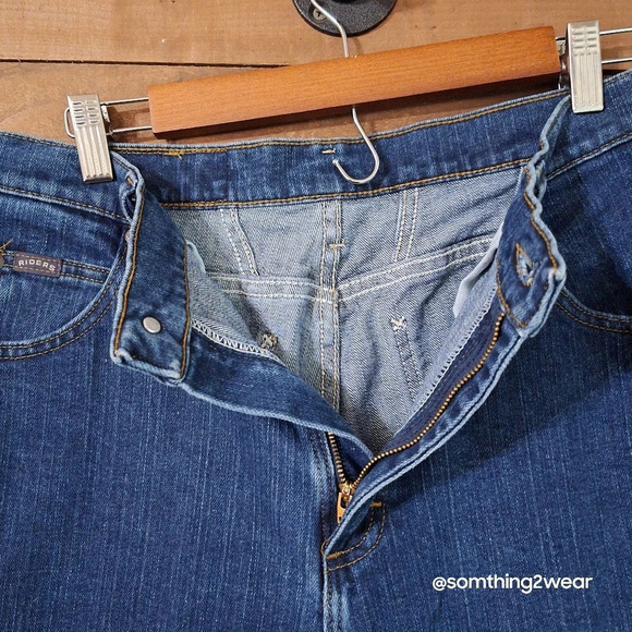 VINTAGE 90'S LEE Riders Straight Leg High Rise Jeans SZ 14 - Picture 6 of 10